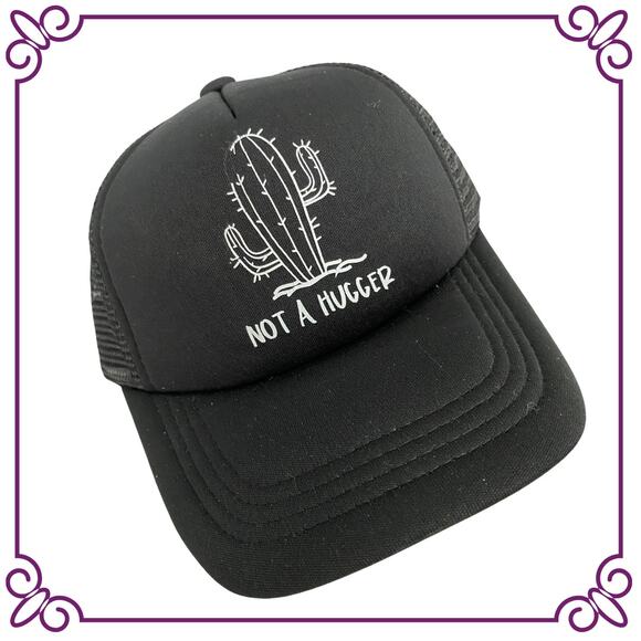 One Baby Trucker Hat Black Not a Hugger NEW - Picture 1 of 6